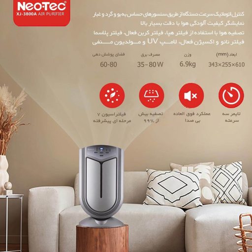 دستگاه تصفیه هوا نئوتک xj-3800a/فیلتر/قیمت